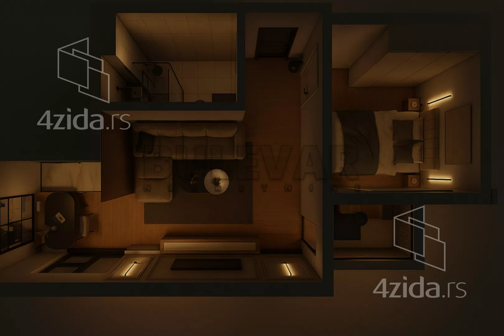 Jednoiposoban stan | 4zida