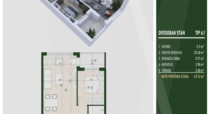 Dvosoban stan | 4zida