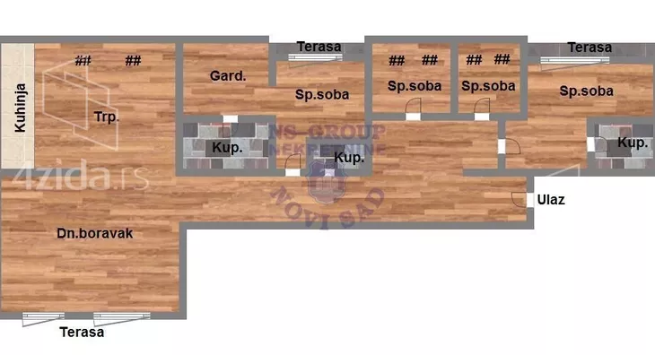 Petosoban stan | 4zida