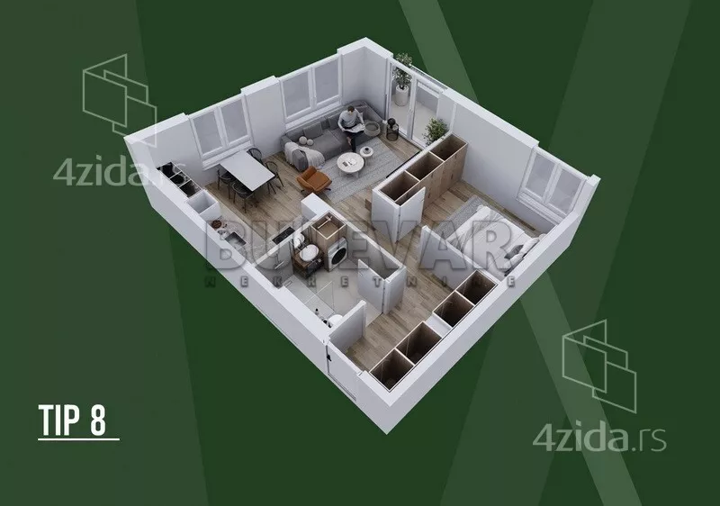 Dvosoban stan | 4zida