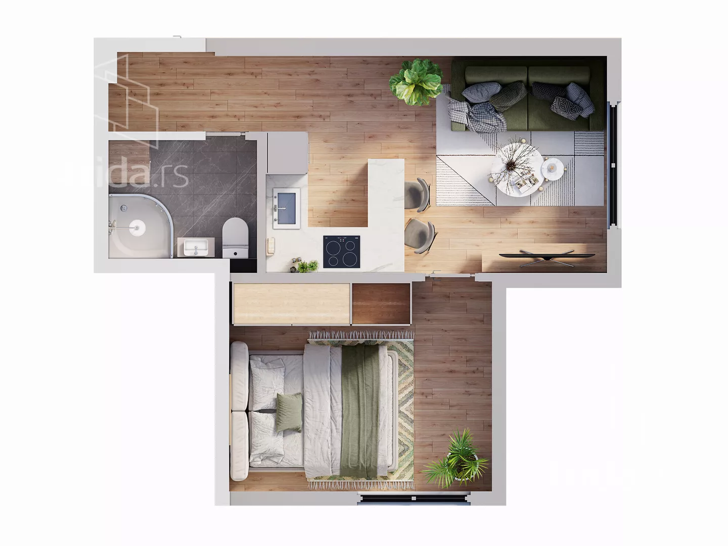 Jednoiposoban stan | 4zida