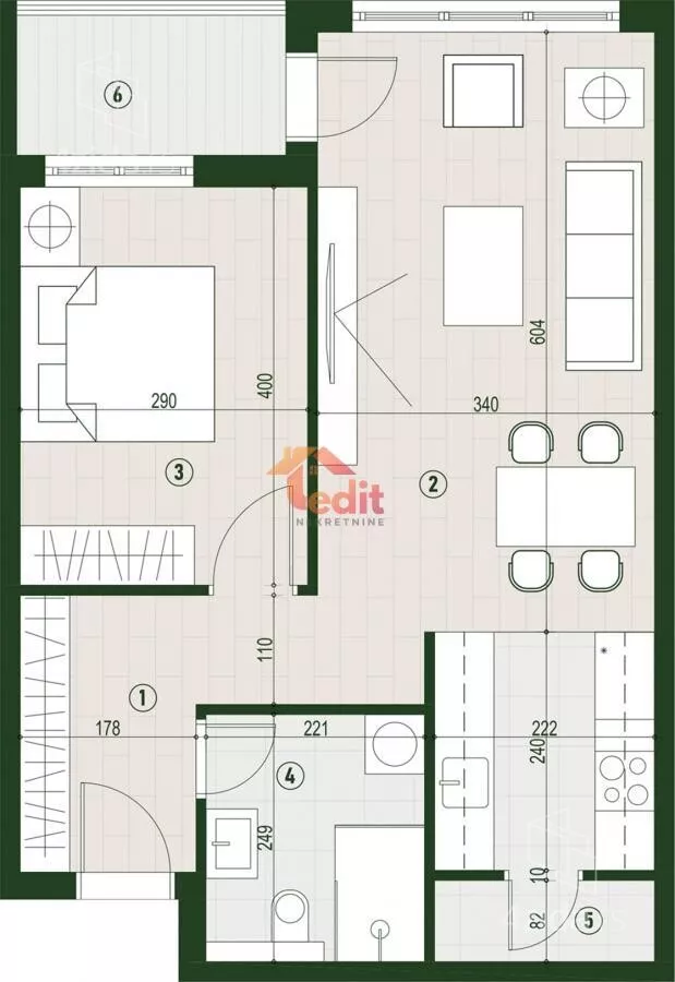 Dvosoban stan | 4zida