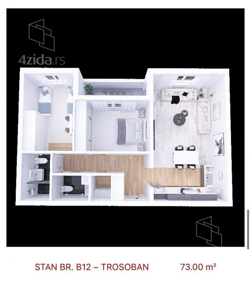 Trosoban stan | 4zida