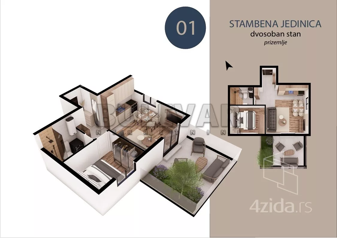 Dvosoban stan | 4zida