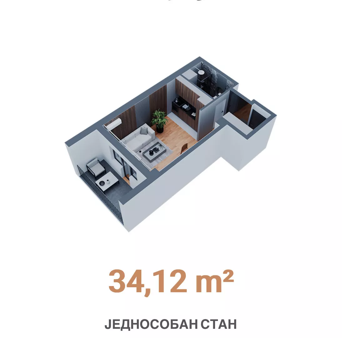 Jednosoban stan | 4zida