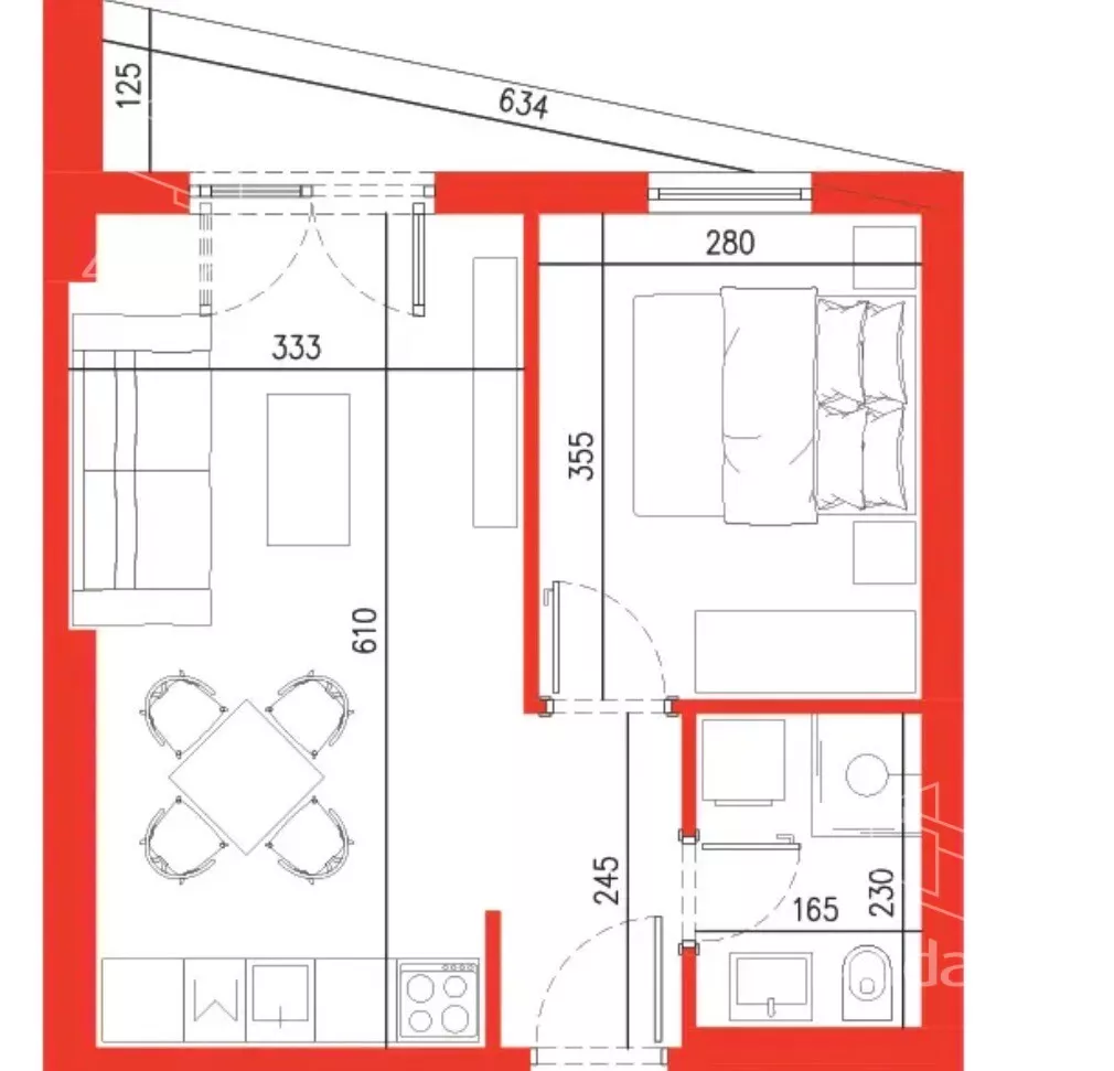 Jednosoban stan | 4zida