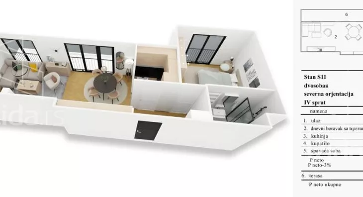 Jednoiposoban stan | 4zida