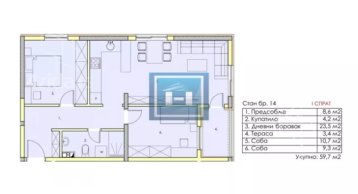 Dvoiposoban stan | 4zida