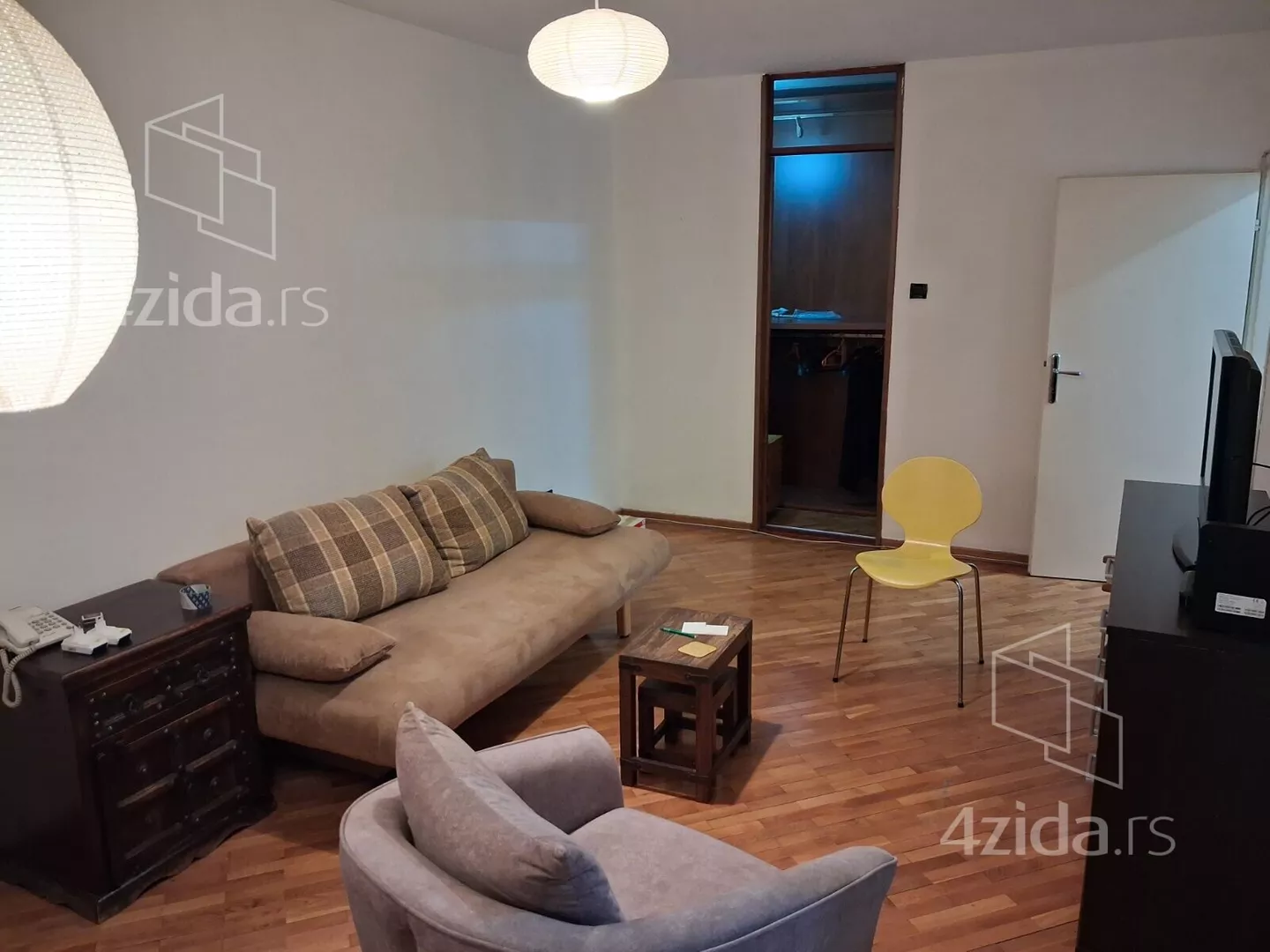 1.5 sobe stan za izdavanje — Beograd, Novi Beograd, Blok 70, Blok 70, 48m², 450€