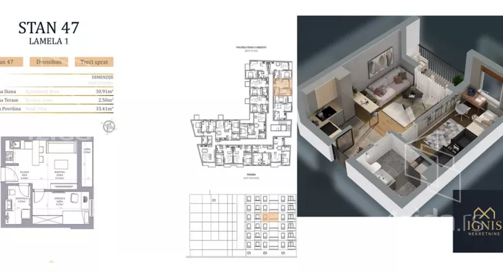 Jednoiposoban stan | 4zida