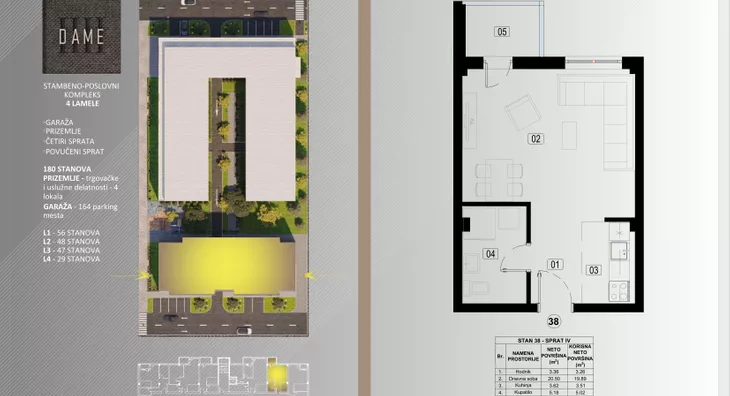 Jednosoban stan | 4zida