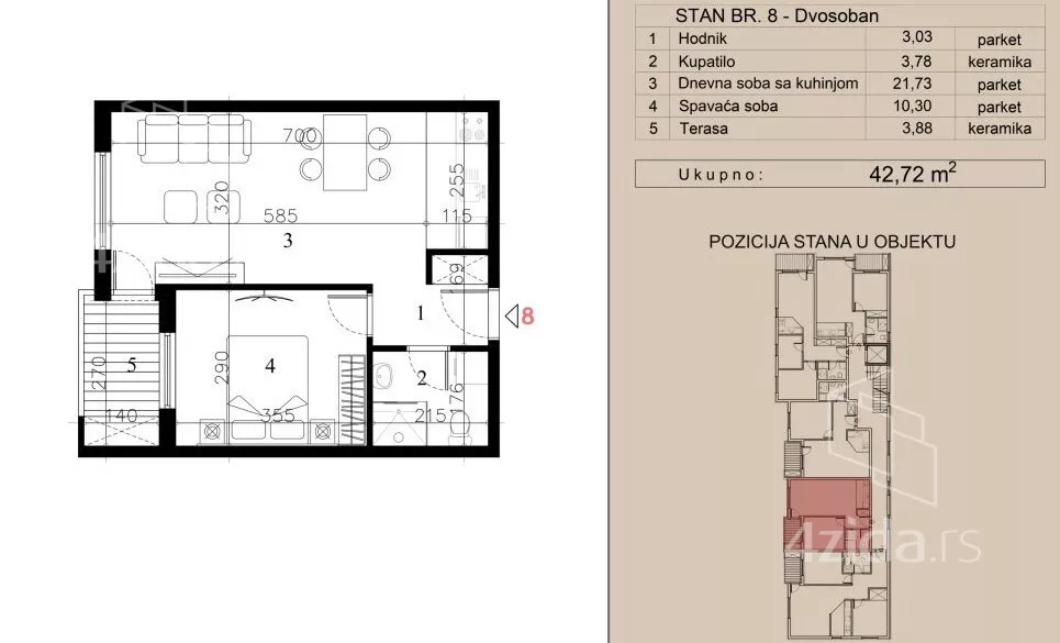 Dvosoban stan | 4zida
