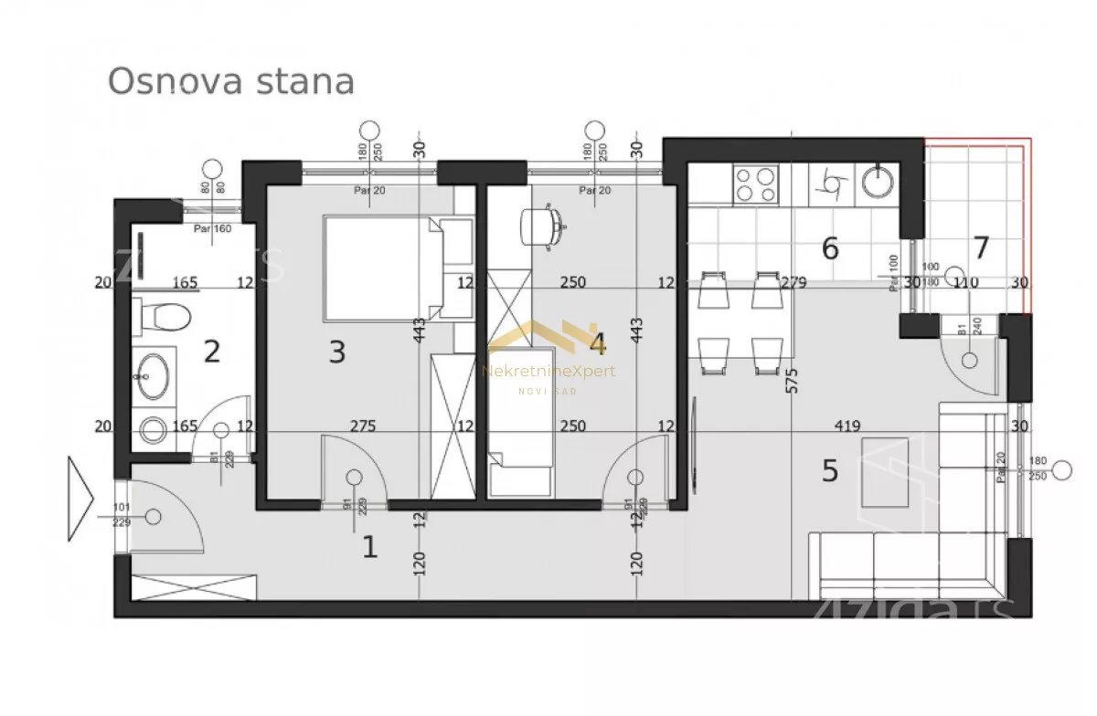 Trosoban stan | 4zida