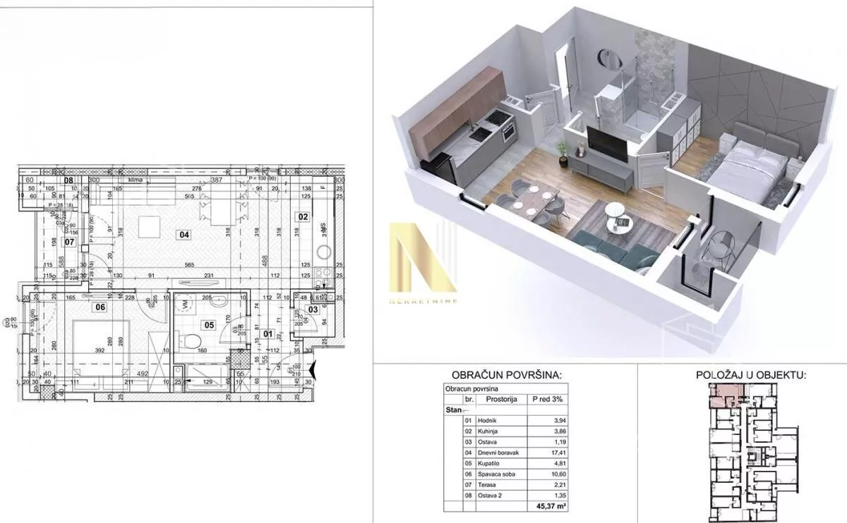 Dvosoban stan | 4zida