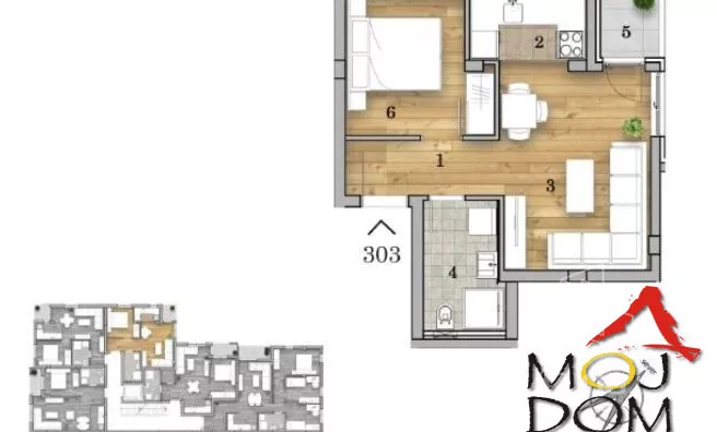 Jednoiposoban stan | 4zida