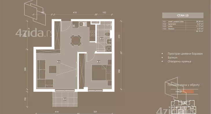 Dvosoban stan | 4zida