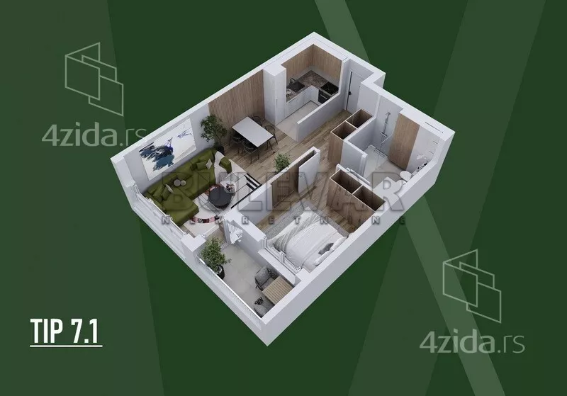 Dvosoban stan | 4zida