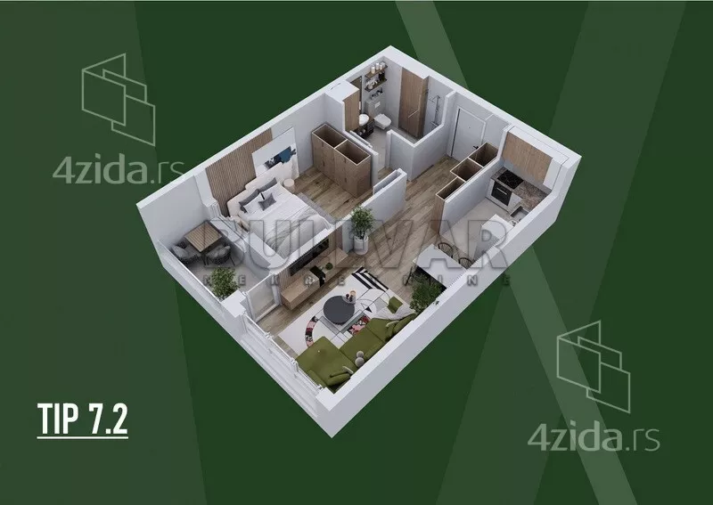 Dvosoban stan | 4zida