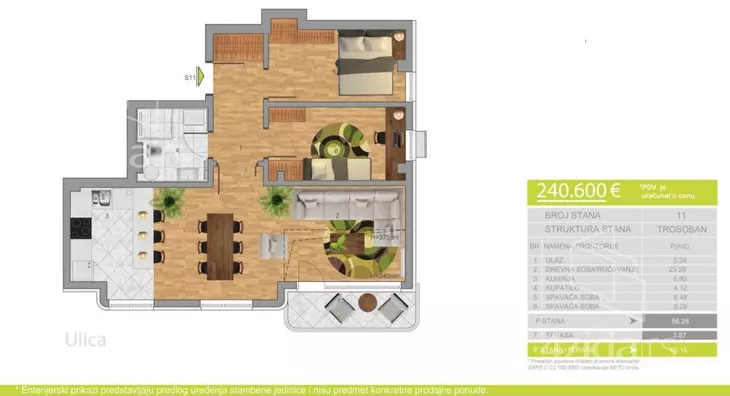 Trosoban stan | 4zida