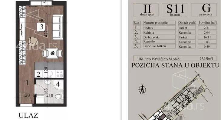 Garsonjera | 4zida