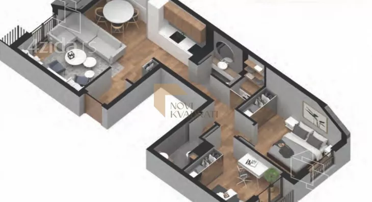 Trosoban stan | 4zida