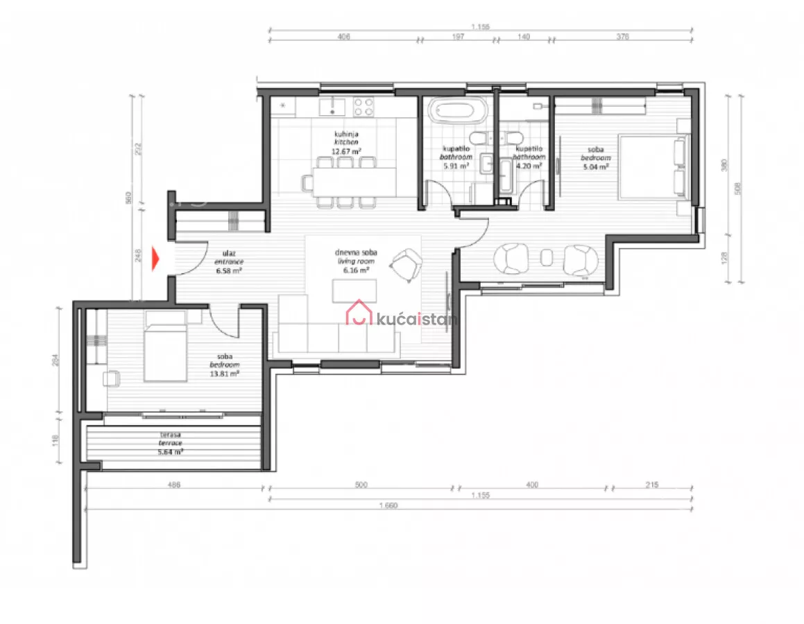 Trosoban stan | 4zida