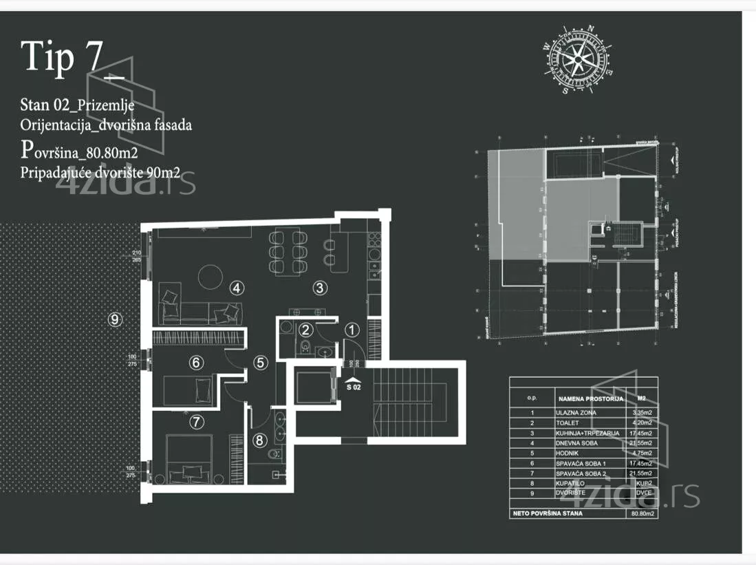 Trosoban stan | 4zida