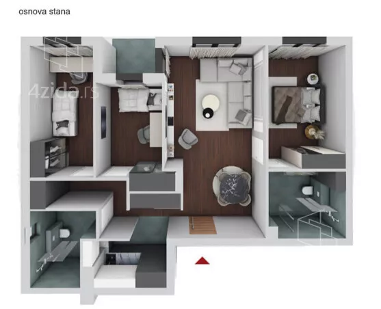 Troiposoban stan | 4zida
