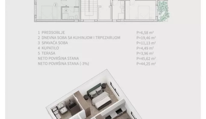 Dvosoban stan | 4zida