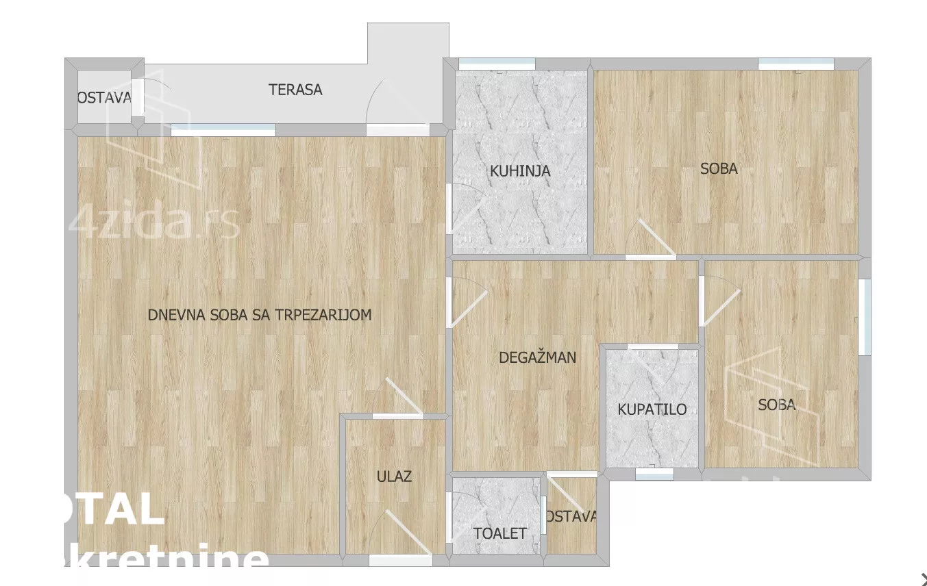 Trosoban stan | 4zida