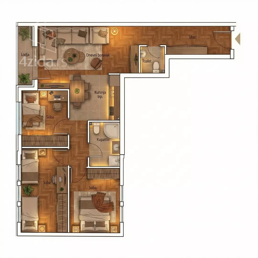 Troiposoban stan | 4zida