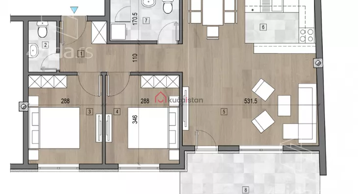 Trosoban stan | 4zida