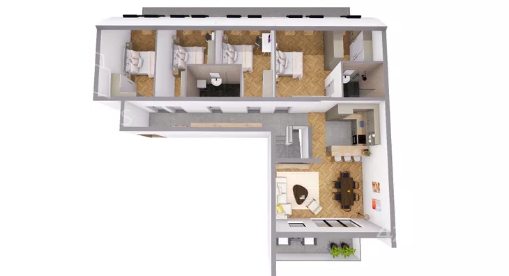 Četvoroiposoban stan | 4zida