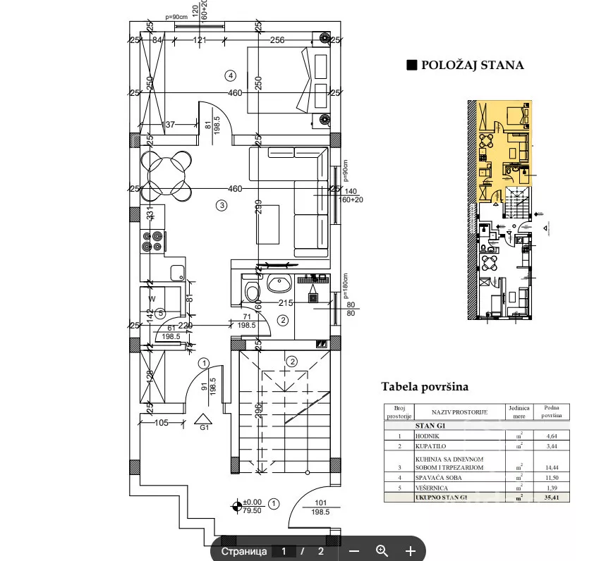 Jednoiposoban stan | 4zida