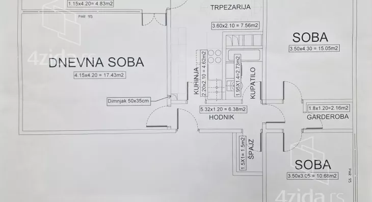 Trosoban stan | 4zida