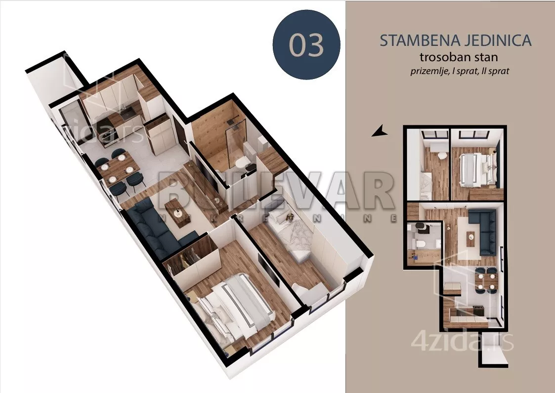 Trosoban stan | 4zida