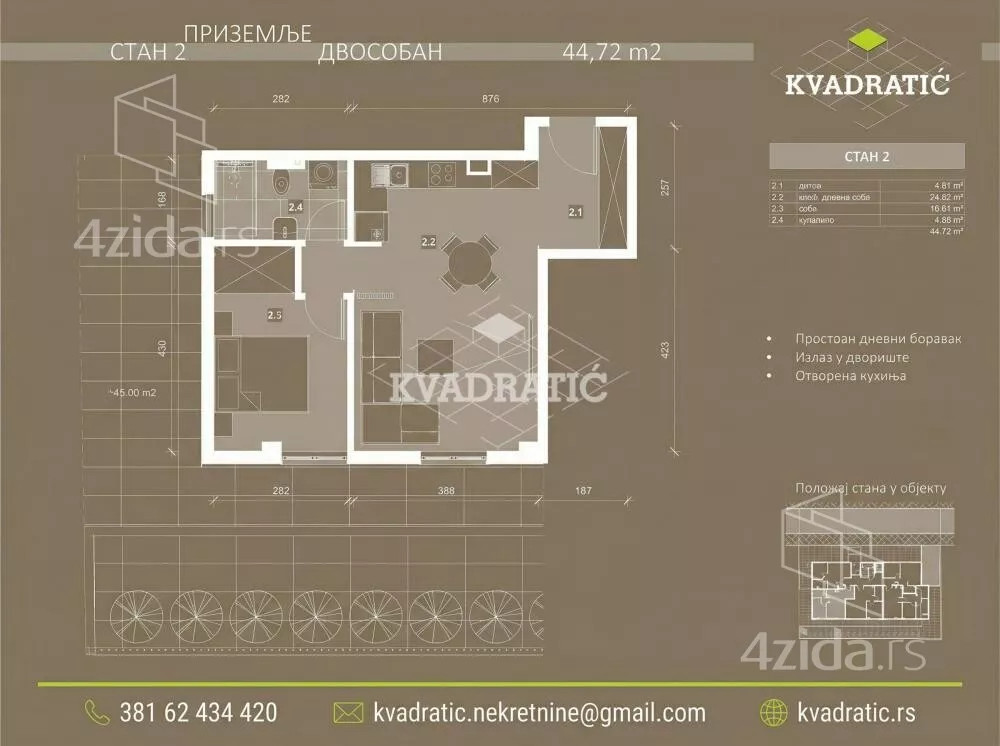 Dvosoban stan | 4zida