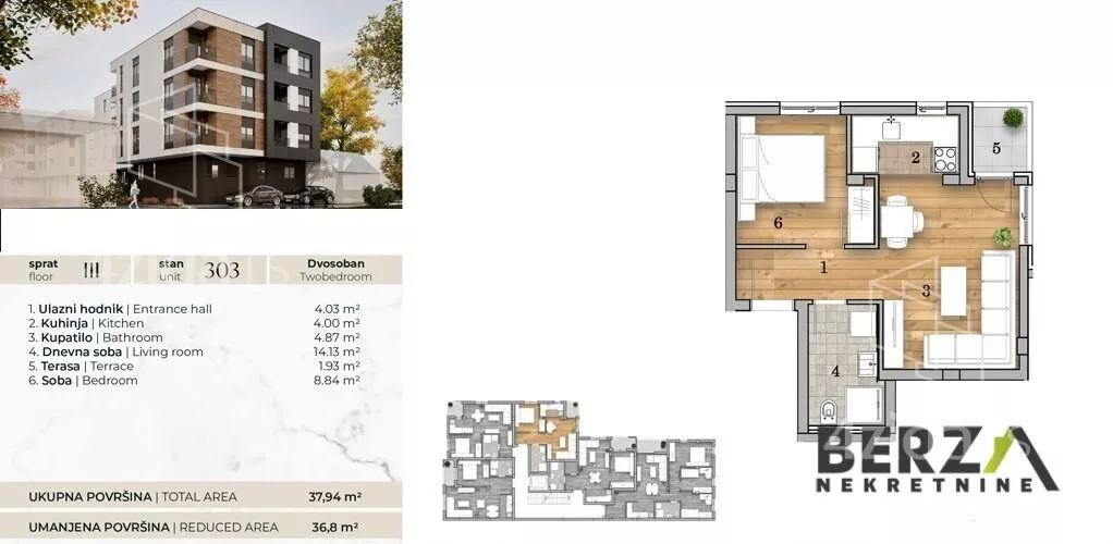 Dvosoban stan | 4zida