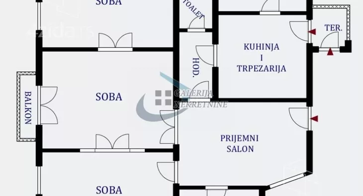 Četvoroiposoban stan | 4zida