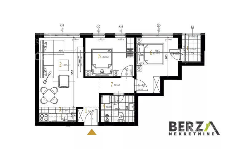 Trosoban stan | 4zida