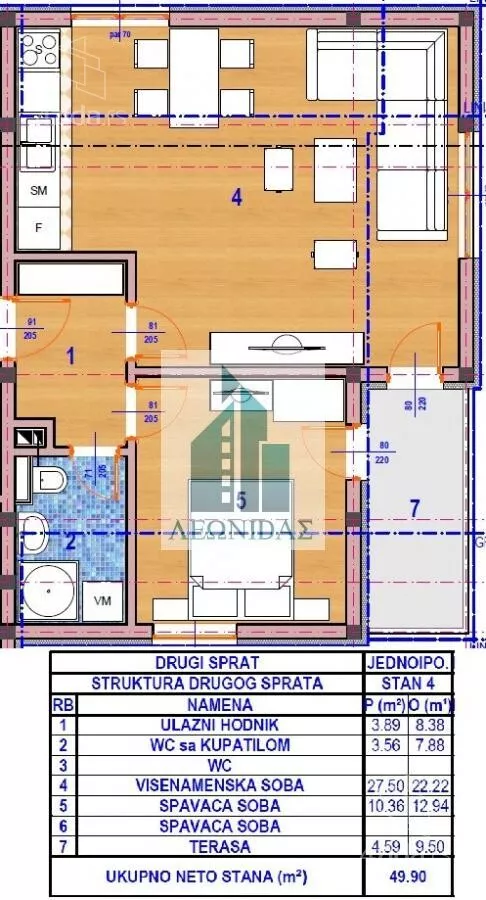 Jednoiposoban stan | 4zida