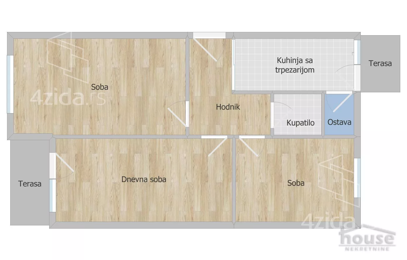 Trosoban stan | 4zida