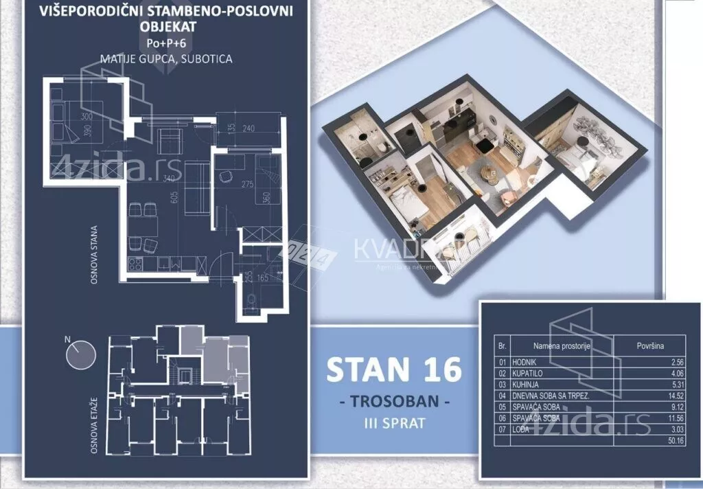 Trosoban stan | 4zida