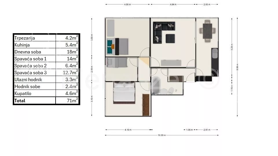 Troiposoban stan | 4zida