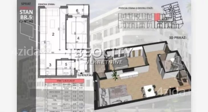 Trosoban stan | 4zida