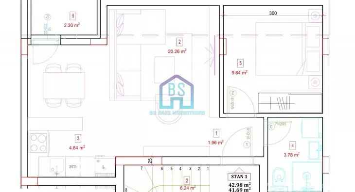 Jednoiposoban stan | 4zida