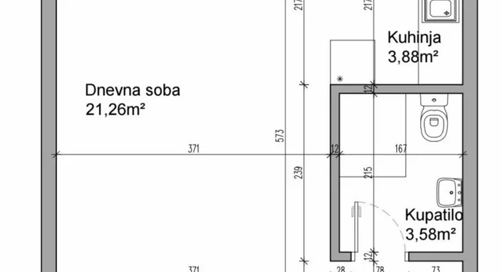 Jednosoban stan | 4zida