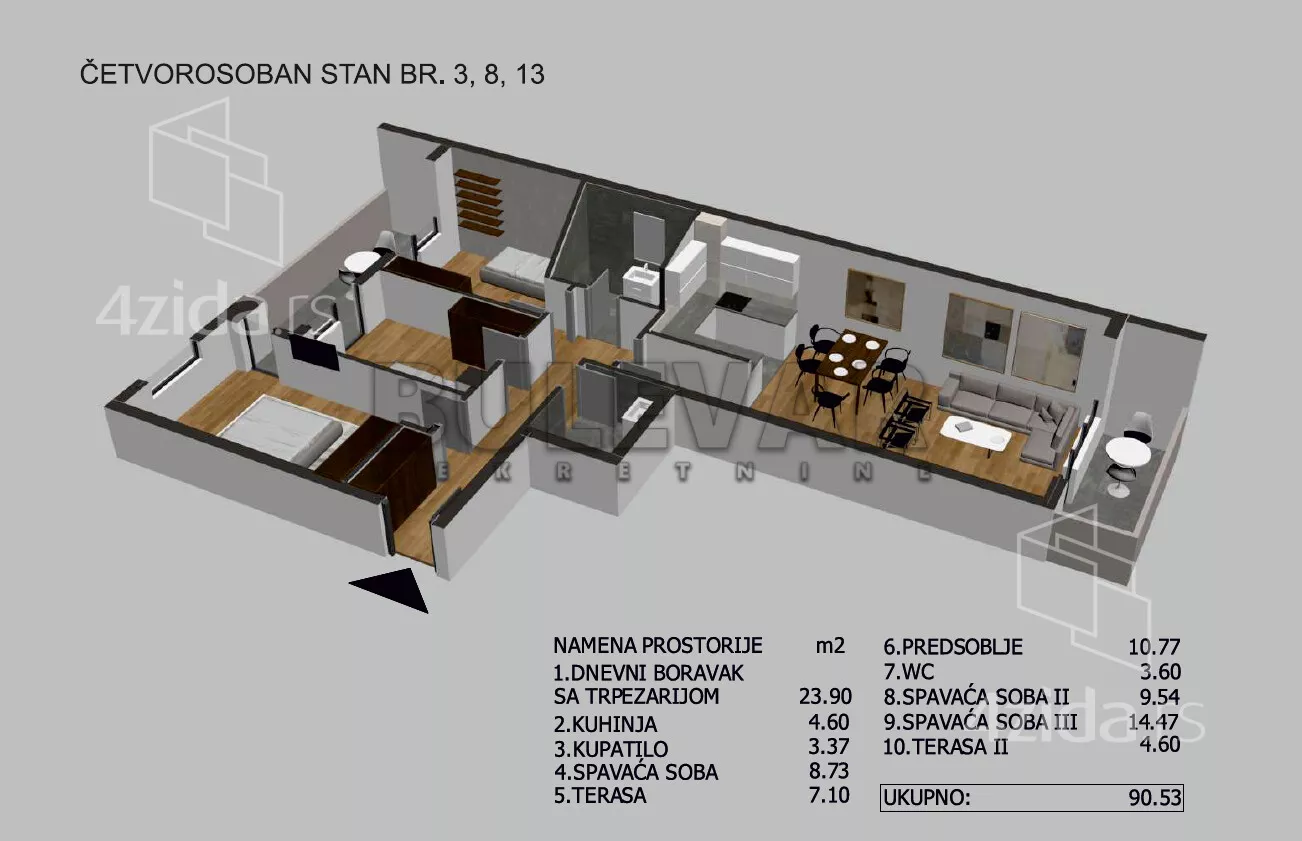 Četvorosoban stan | 4zida