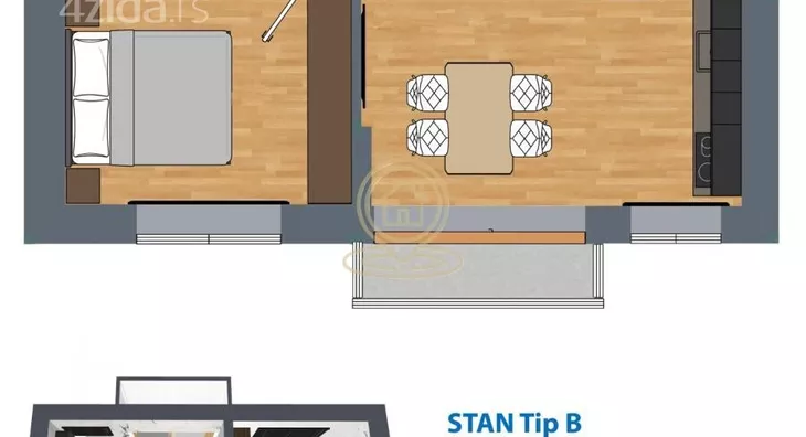 Jednosoban stan | 4zida