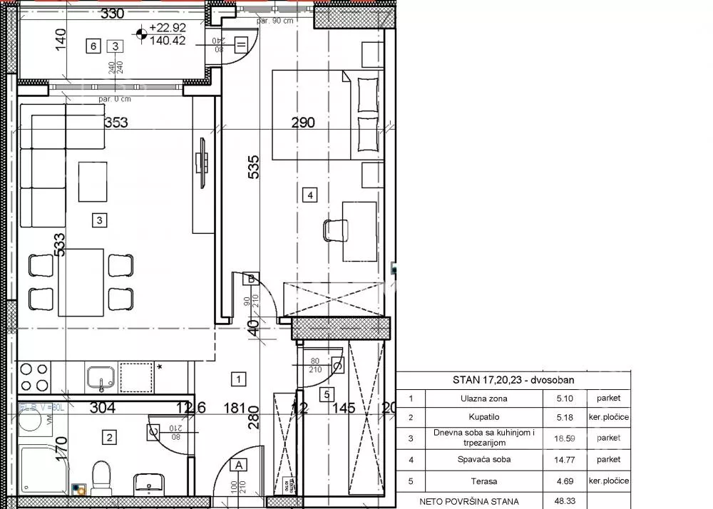 Dvosoban stan | 4zida